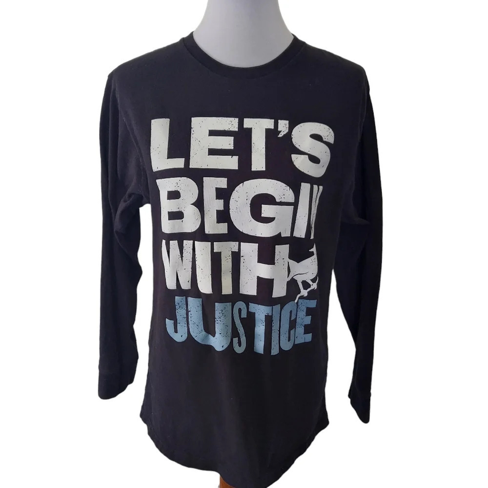 To Kill a Mockingbird Black Blue  Long Sleeve T-Shirt‎ Let's Begin with Justice - Picture 8 of 11